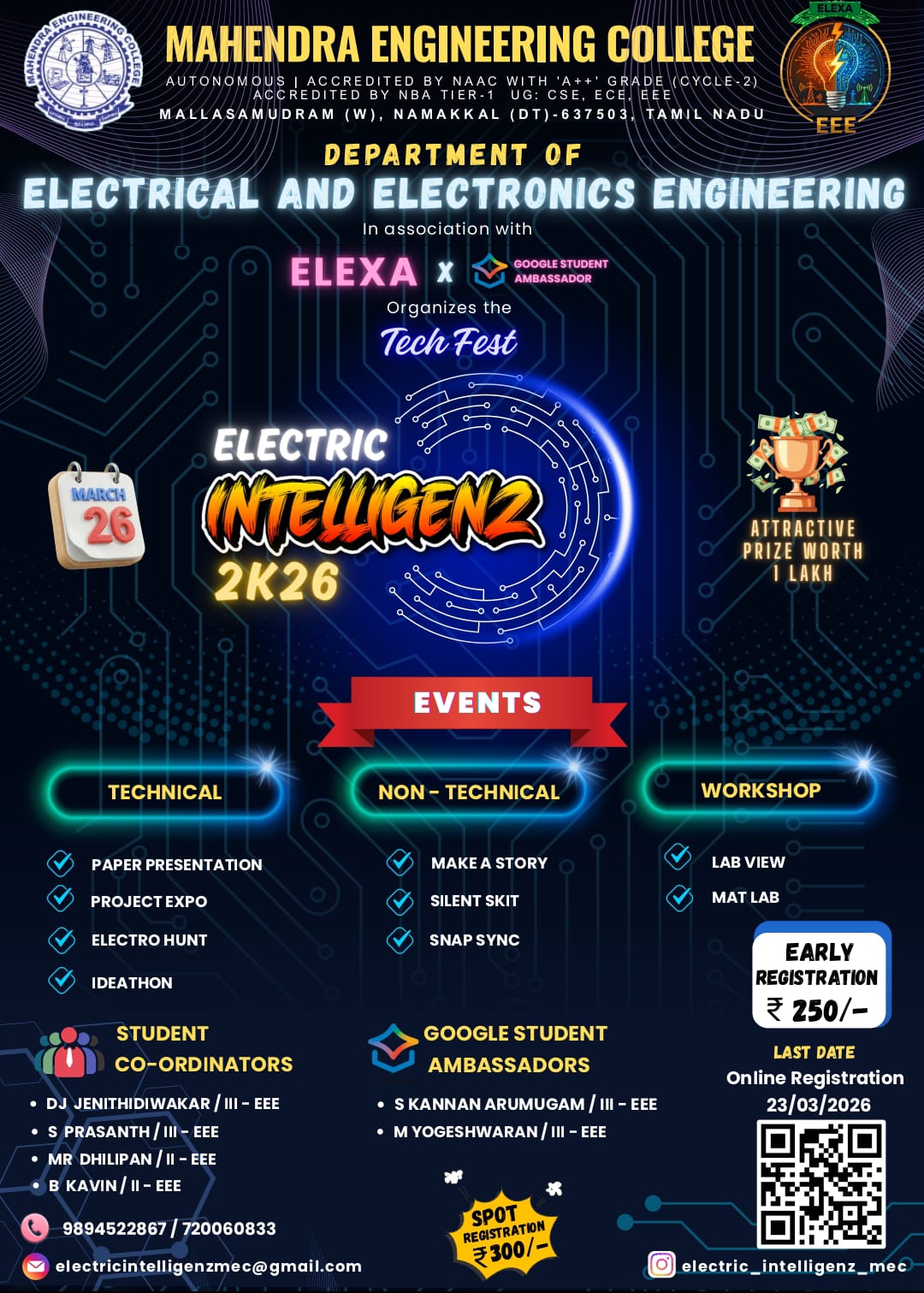 ELECTRIC INTELLIGENZ 26 Technical Symposium Poster 